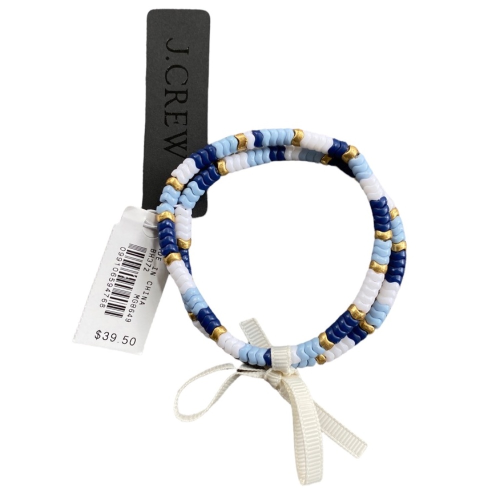 J. CREW Beaded Chevron Bracelet Set of Two